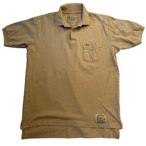 Vintage Bermuda Railway 100% Cotton Medium Beige / Tan Polo Shirt Golf